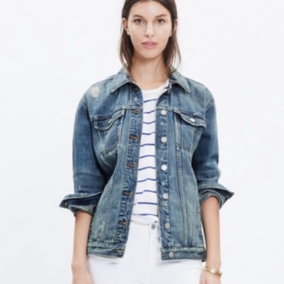 madewell oversized denim jacket